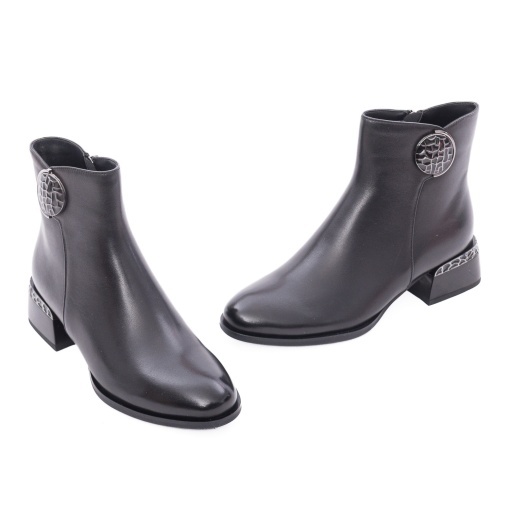 Botine dama din piele naturala, Epica 1JI90038A 01-N, negru - Img 3