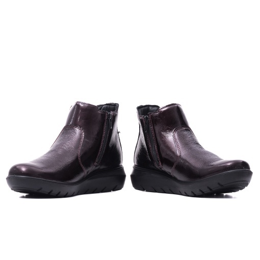Botine dama din piele naturala lacuita, IMAC, IC856370 23-L, bordo - Img 5