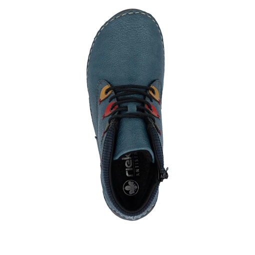 Botine dama din piele naturala, Rieker, 52544-14, albastru - Img 5