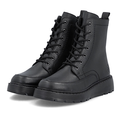 Botine dama din piele naturala, Rieker 70410-00, negru - Img 3