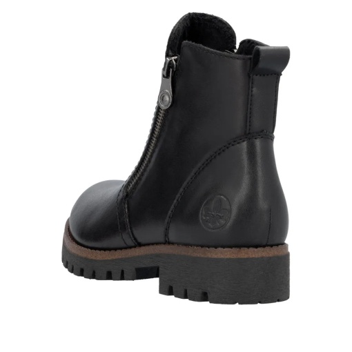Botine dama din piele naturala, Rieker 78556-00, negru - Img 3