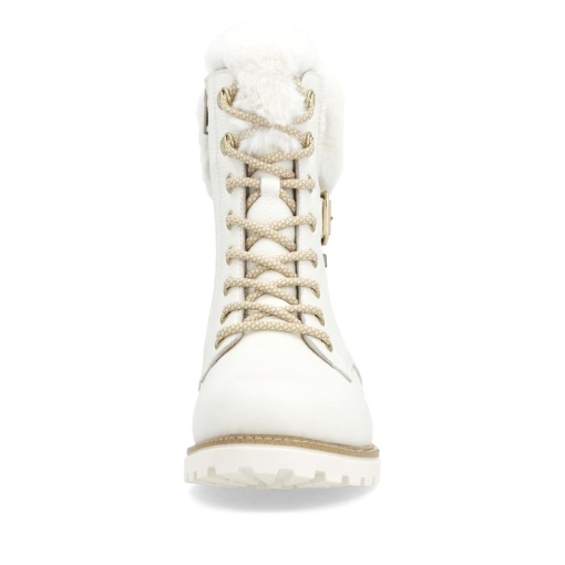 Botine dama, piele naturala, D8481-80, alb - Img 2