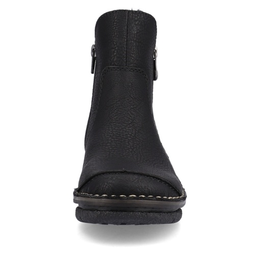 Botine damă Rieker 73357-00 – Negre, căptușite, cu fermoar lateral și talpă antiderapantă - Img 6