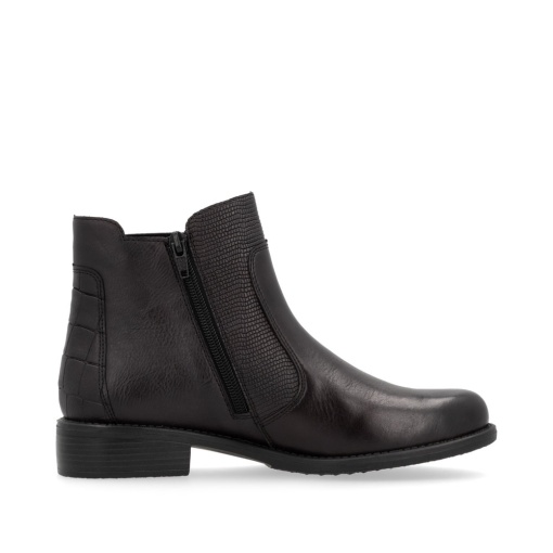 Botine din piele netedă cu imprimeu tip piele de sarpe D0F70-26 - Img 5
