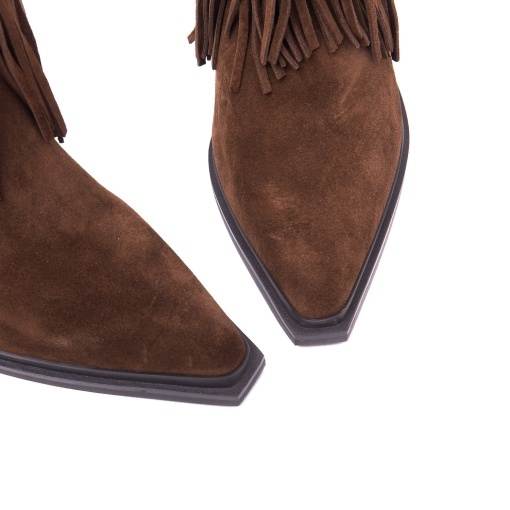 Botine elegante din piele întoarsă, ALMA EN PENA, I250710 CROSTA CAMEL - Img 7
