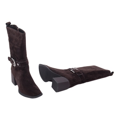 Cizmulite dama din piele naturala intoarsa, Epica 3B354-D890-YF538B 02-I, maro - Img 3