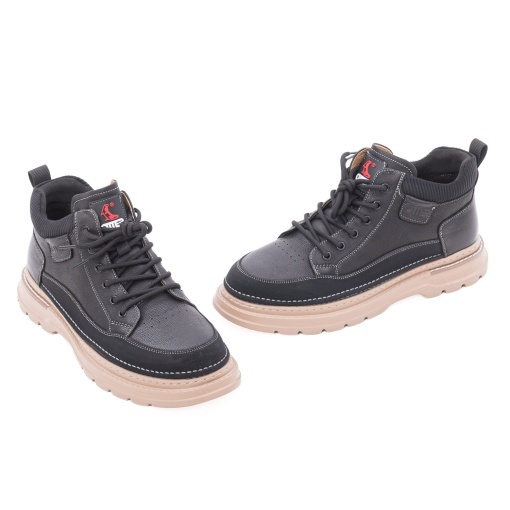Ghete barbati din piele naturala, Otter 1E670008A 01-N, negru - Img 3