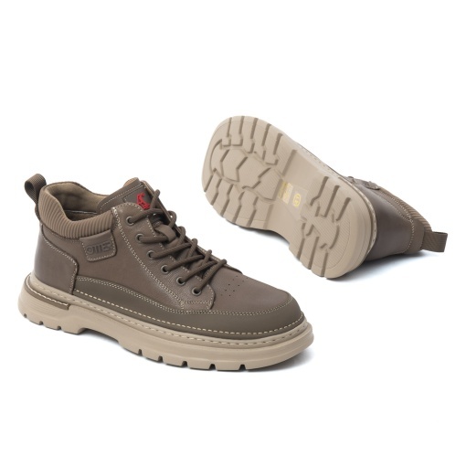 Ghete barbati din piele naturala, Otter, E6E670008C 40-N, kaki - Img 4