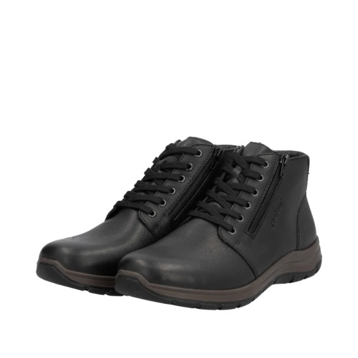 Ghete barbati din piele naturala, Rieker 03652-00, negru - Img 3