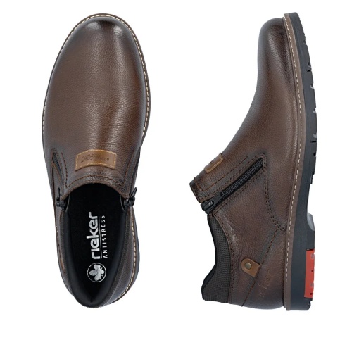 Ghete barbati din piele naturala, Rieker 10559-25, maro - Img 10