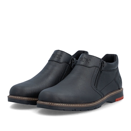 Ghete barbati din piele naturala, Rieker 10568-00, negru - Img 4