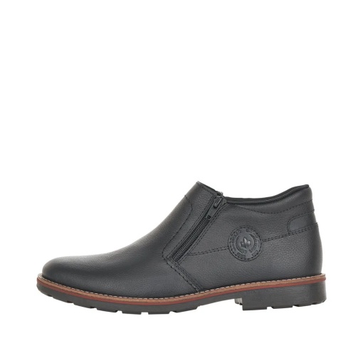 Ghete barbati din piele naturala, Rieker 15399-00, negru - Img 5