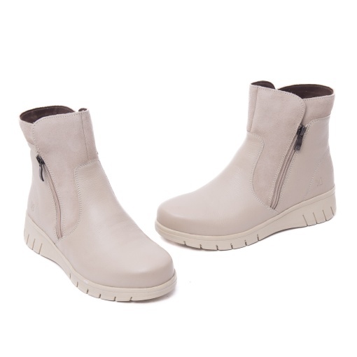 Ghete dama din piele naturala, Caprice 9-26454-45 408 BEIGE COMB - Img 2