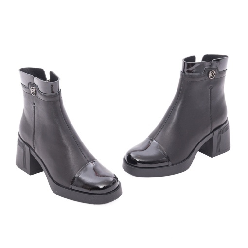 Ghete dama din piele naturala, Karisma 1DL90020A 01-N, negru - Img 2