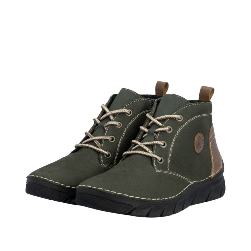 Ghete dama din piele naturala, Rieker 55036-54, verde - Img 4