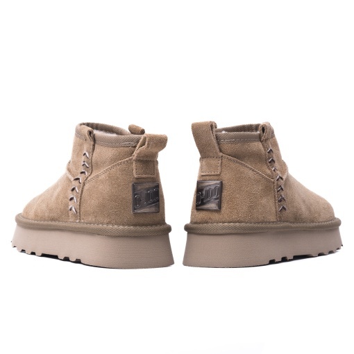 Ghete dama imblanite din piele intoarsa, O-JOO, BRITNEY OL52500A, taupe - Img 8