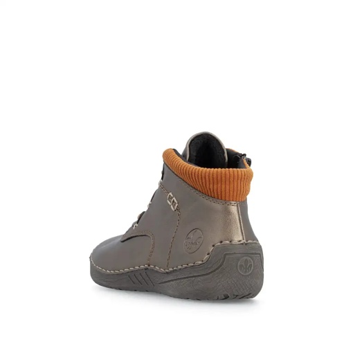 Ghete dama Rieker 52544-90, bronz metalizat - imagine 7