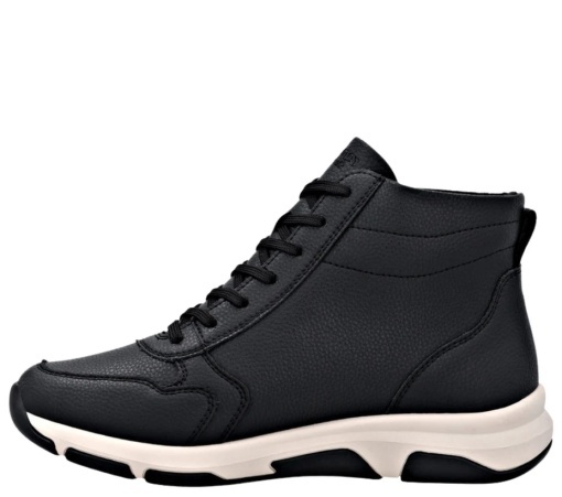 Ghete sport damă Remonte D1S71-00 din piele naturală, negre, cu fermoar - Img 5
