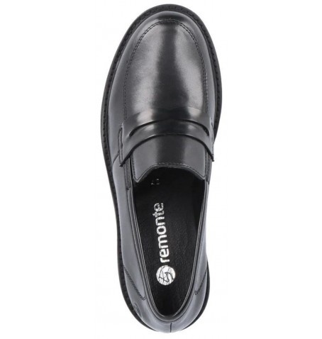 Mocasini dama piele, D0A00-01, negru - Img 2
