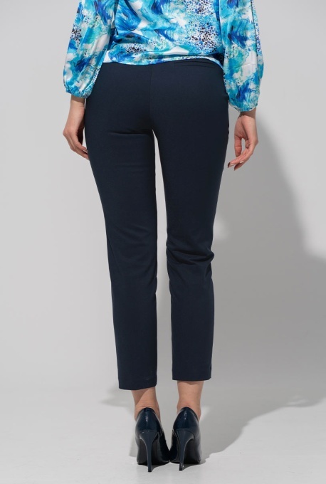 Pantaloni din tercot elastic TRIANA, Hermosa, bleumarin - Img 4