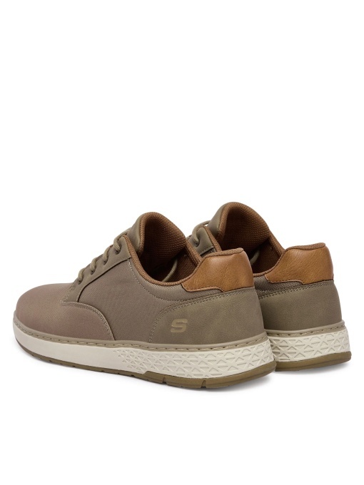 Pantofi barbati casual din material textil, Skechers GARLAN - FITZ 205716 KHK KHAKI, kaki - Img 3