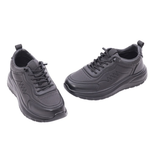 Pantofi barbati casual din piele mix, Otter 2D6103 01-Z, negru - Img 2