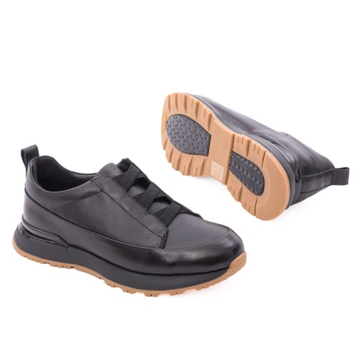 Pantofi barbati casual din piele naturala, Battisto Lascari, DHMW012CA, negru - Img 4