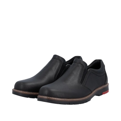 Pantofi barbati casual din piele naturala, Rieker 10558-00, negru - Img 3