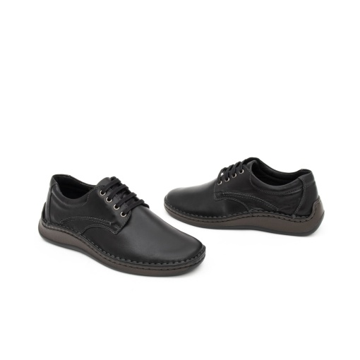 Pantofi barbati casual piele, LFX 918, negru - Img 3