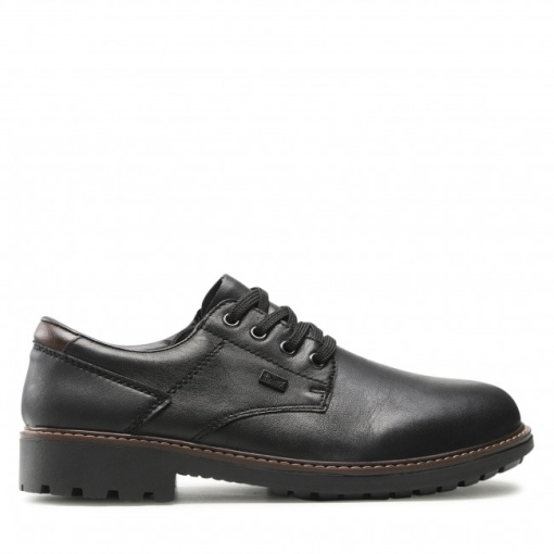Pantofi barbati casual, piele naturala, F4611-00, negru - Img 6