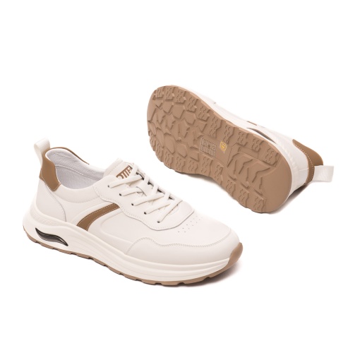 Pantofi barbati casual, piele naturala, V2V260001B-13, alb - Img 4