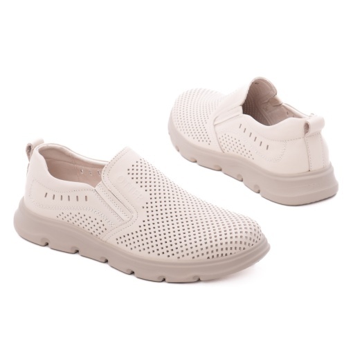 Pantofi barbati de vara din piele naturala, Otter 85DT80011B 52-N, crem - Img 3