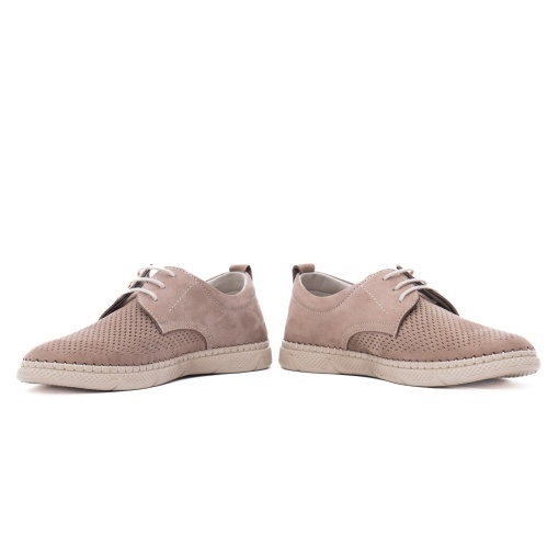 Pantofi barbati din piele naturala nabuc, Otter OT1823 03-2, bej - Img 5