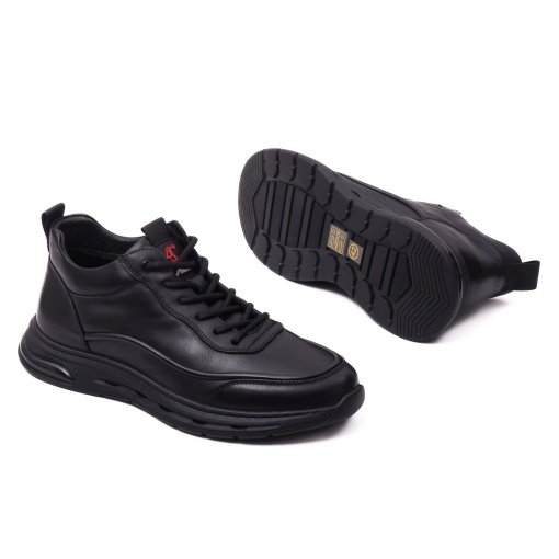 Pantofi barbati din piele naturala, Otter, 1E670019A 01-N, negru - Img 4