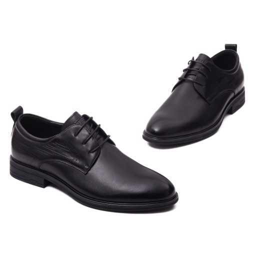 Pantofi barbati din piele naturala, Otter, E6E670004A 01-N, negru - Img 2