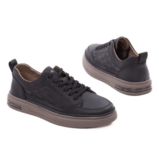 Pantofi barbati din piele naturala, Otter, V2V270008A 01-N, negru - Img 3