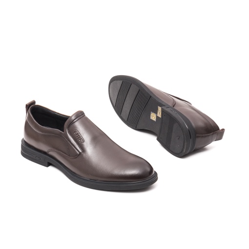 Pantofi barbati eleganti, piele naturala, E6E660001B-02, maro - Img 4