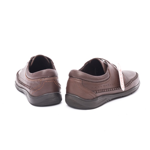 Pantofi bărbați Otter OTA 11 C4-N din piele naturală perforată, maro - Img 5