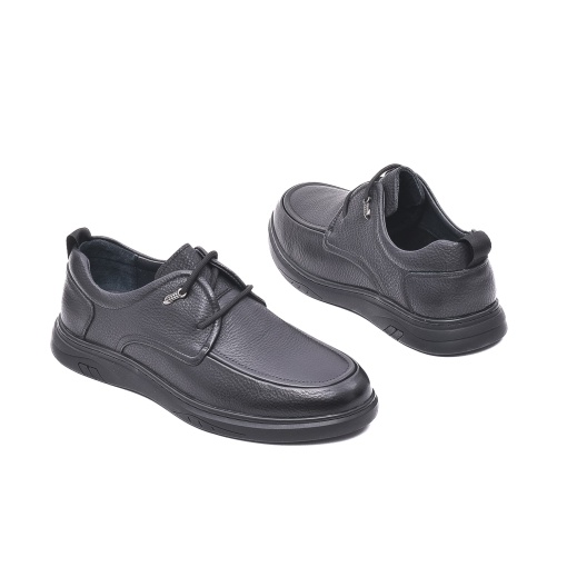 Pantofi barbati, piele naturala, E6E640009A 01-N, negru - Img 6