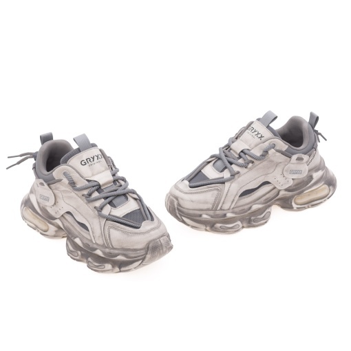 Pantofi barbati sport din piele mix, Gryxx 2F7801 13-Z, alb - Img 2