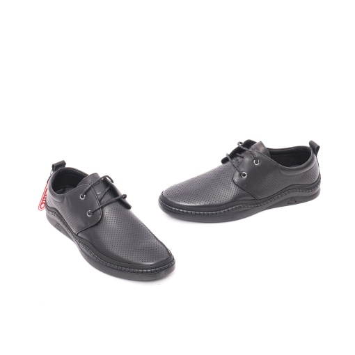Pantofi Bărbați Vară Otter E6E660008A 01-N din Piele Naturală Perforată – Negru - Img 2