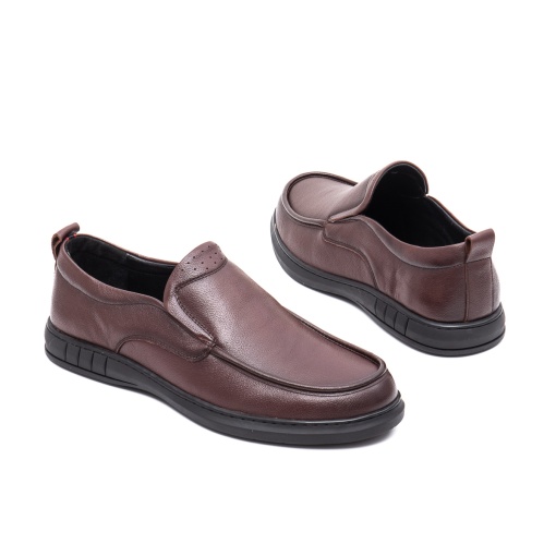Pantofi casual, piele naturala, E6E600033B C4-N, maro - Img 3