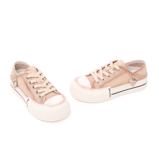 Pantofi Dama Bej PASS Collection Tip Converse, X5X640012A 03-N, bej - Img 2