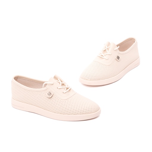 Pantofi damă bej Pass Collection W1W160004B C5-N – piele naturală perforată, comozi și ușori, ideali pentru vară - Img 2