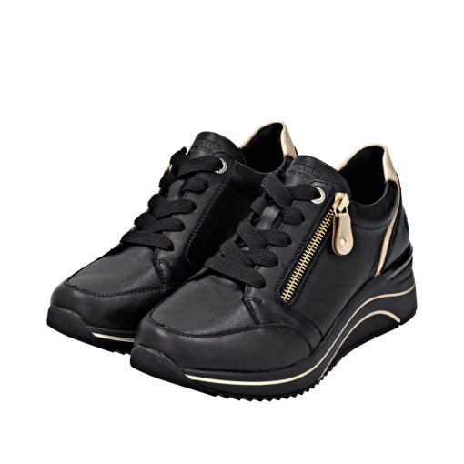 Pantofi dama casual din piele naturala, Remonte D0T03-03, negru - Img 3