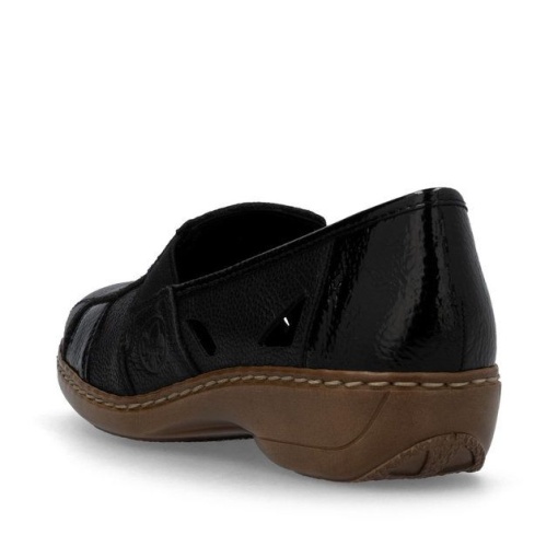 Pantofi dama casual din piele naturala, Rieker 41385-02, negru - Img 3
