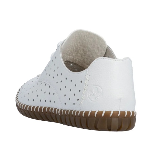 Pantofi dama casual din piele naturala, Rieker M2801-80, alb - Img 4