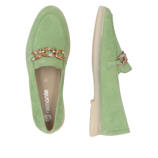 Pantofi dama casual, Remonte D2F00-52 din piele naturala, verde - Img 5