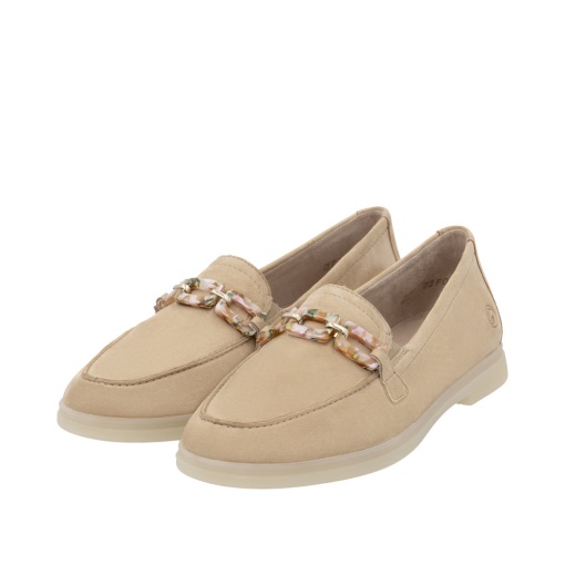 Pantofi dama casual, Remonte D2F00-62 din piele naturala, bej - Img 3