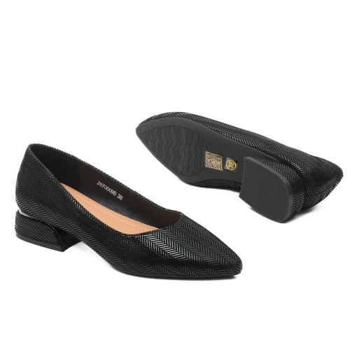 Pantofi dama din piele intoarsa, Karisma, J8J870009B 01-I, negru - Img 4